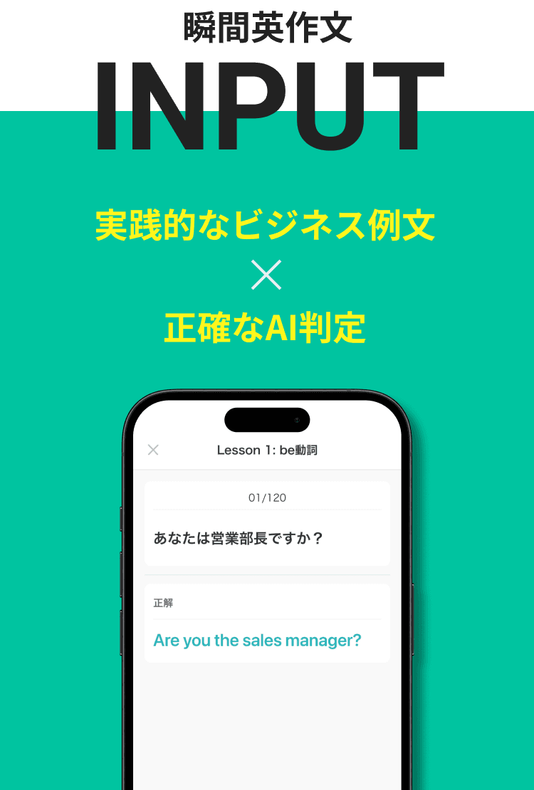 瞬間英作文 INPUT